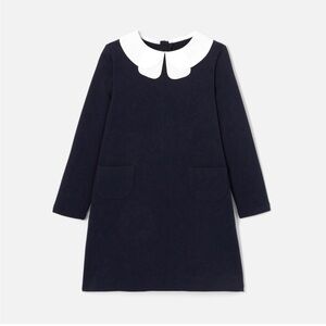 💙EUC Jacadi Navy Blue Dress with Peter Pan Collar💙